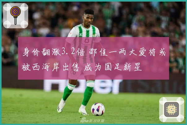 身价翻涨3.2倍 邵佳一两大爱将或被西海岸出售 成为国足新星